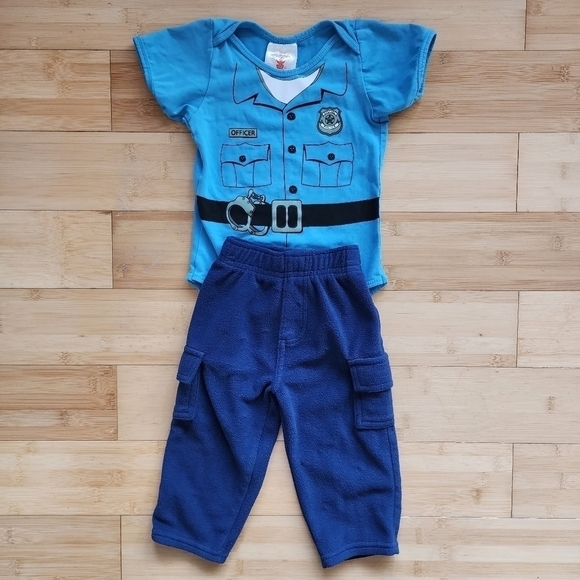 Rubie's Halloween Police Officer Costume Baby Infant 6-12M Cosplay Top & Pants - Picture 2 of 9
